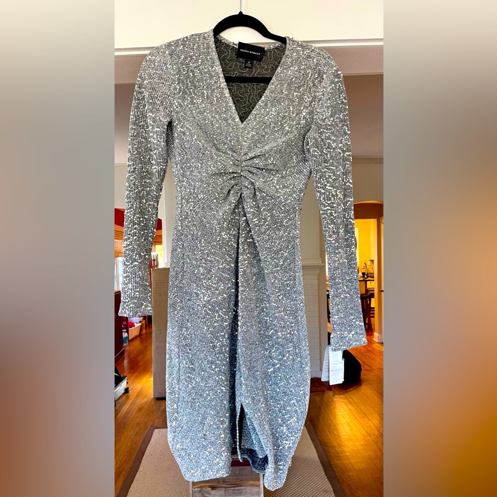 Silver Donna Morgan Dress